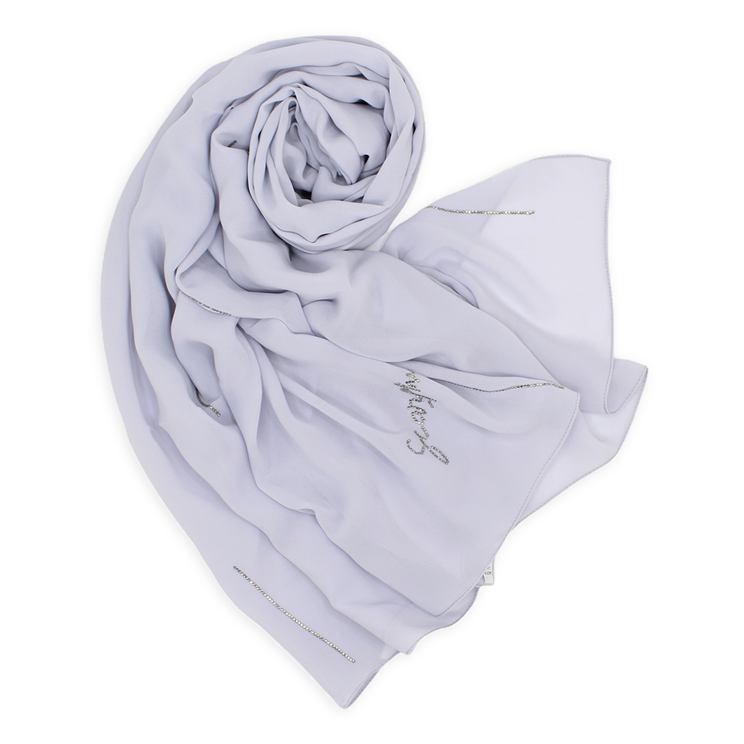 CHALE "CHIFFON STRASS" - Argent