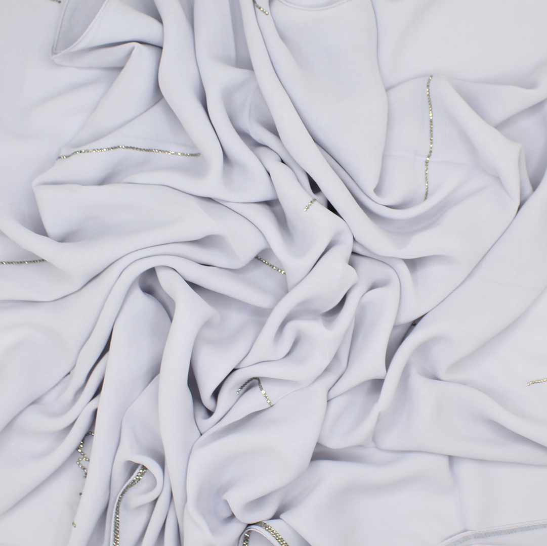 CHALE "CHIFFON STRASS" - Argent