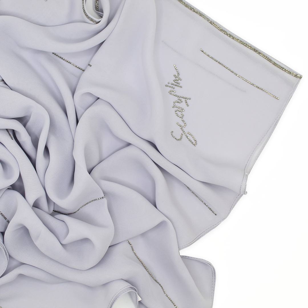 CHALE "CHIFFON STRASS" - Argent