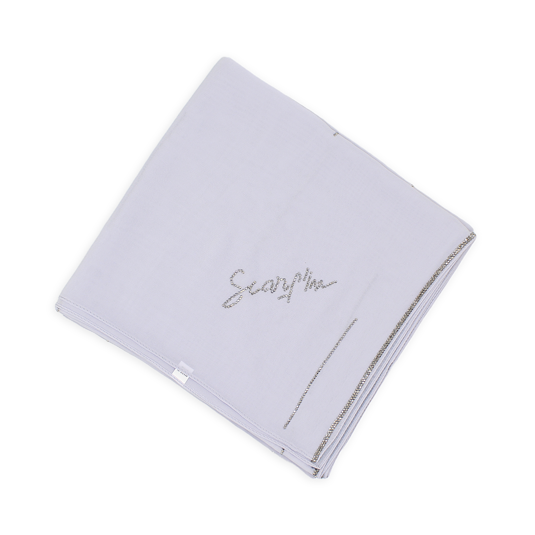 CHALE "CHIFFON STRASS" - Argent