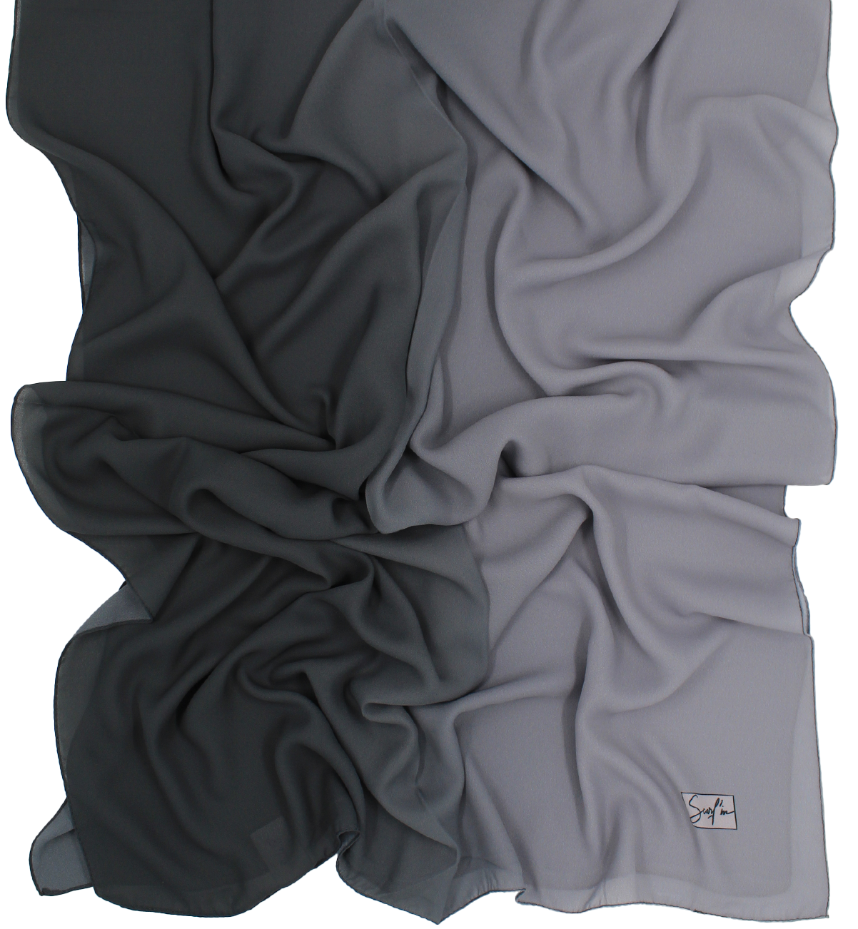 CHALE YAOMY® DÉGRADÉ - Gris argent to plomb