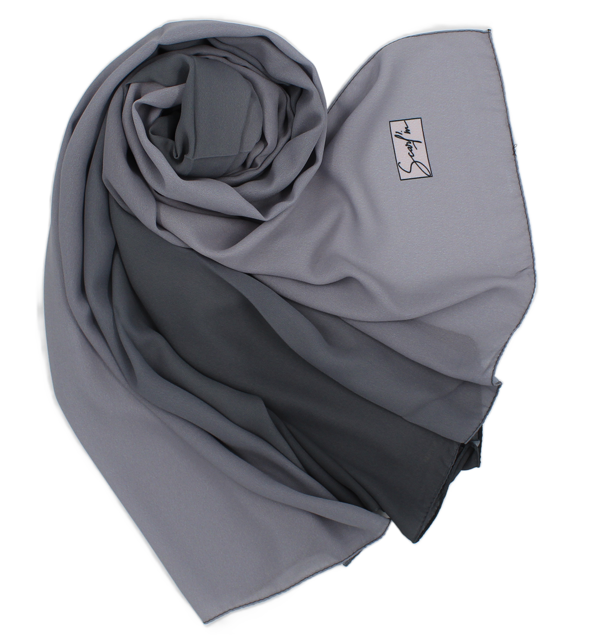 CHALE YAOMY® DÉGRADÉ - Gris argent to plomb