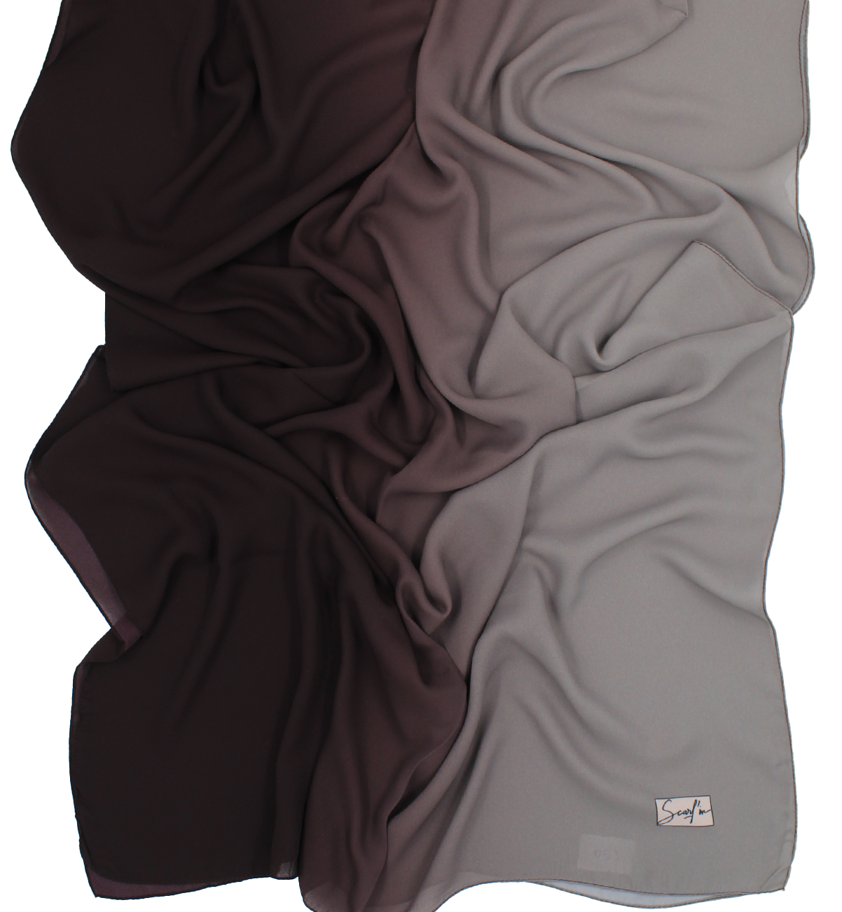 CHALE YAOMY® DÉGRADÉ - Gris taupe to aubergine