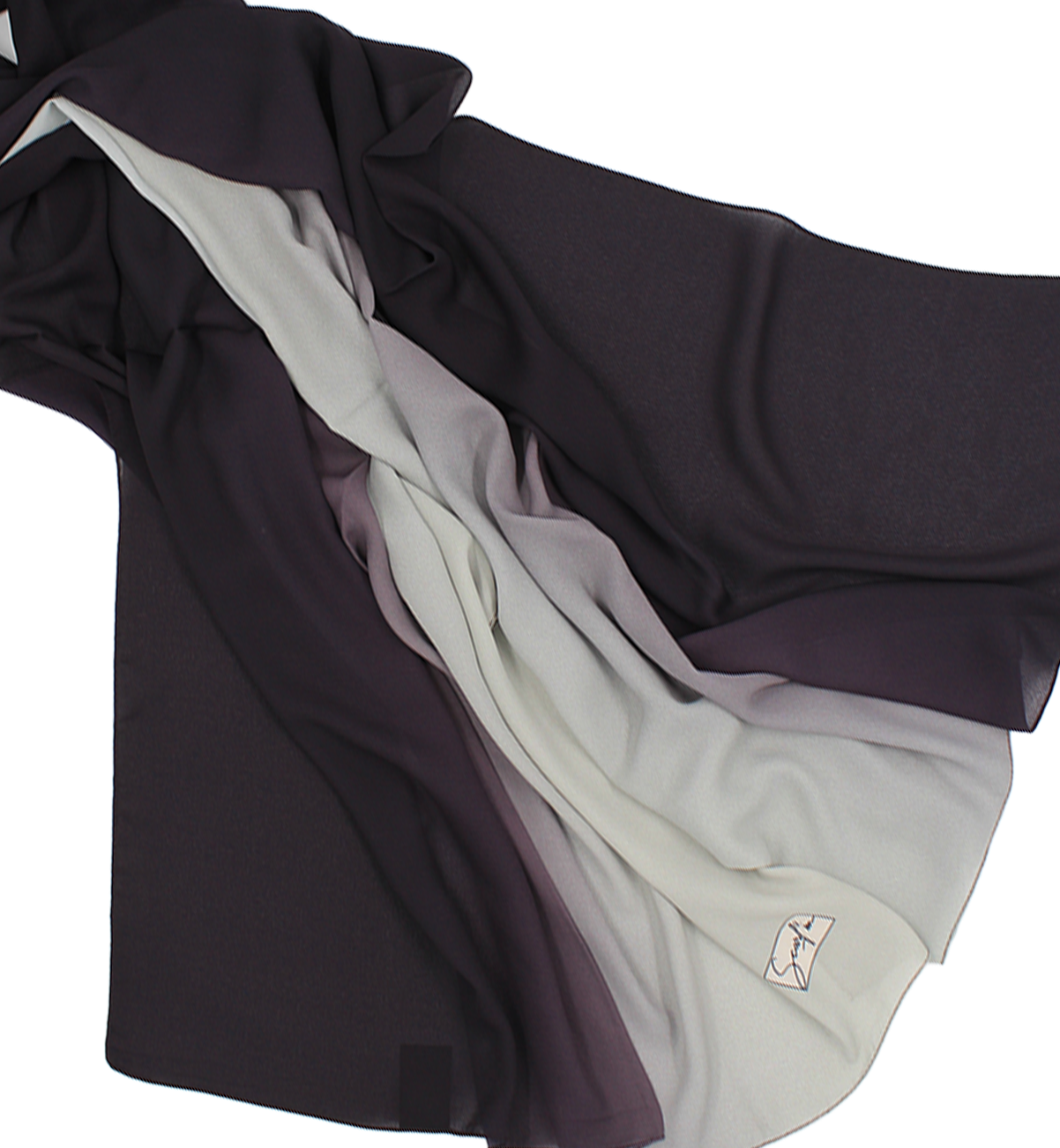 CHALE YAOMY® DÉGRADÉ - Aubergine to gris