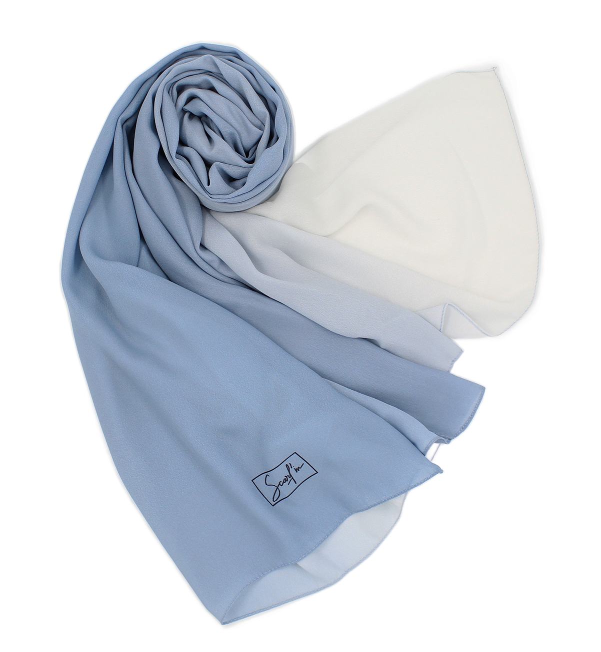 CHALE YAOMY® DÉGRADÉ - Pastel to blanc