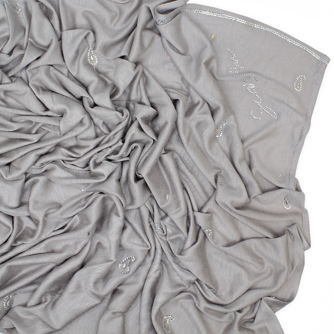 CHALE EMALY "STRASS PAISLEY" - Nuage