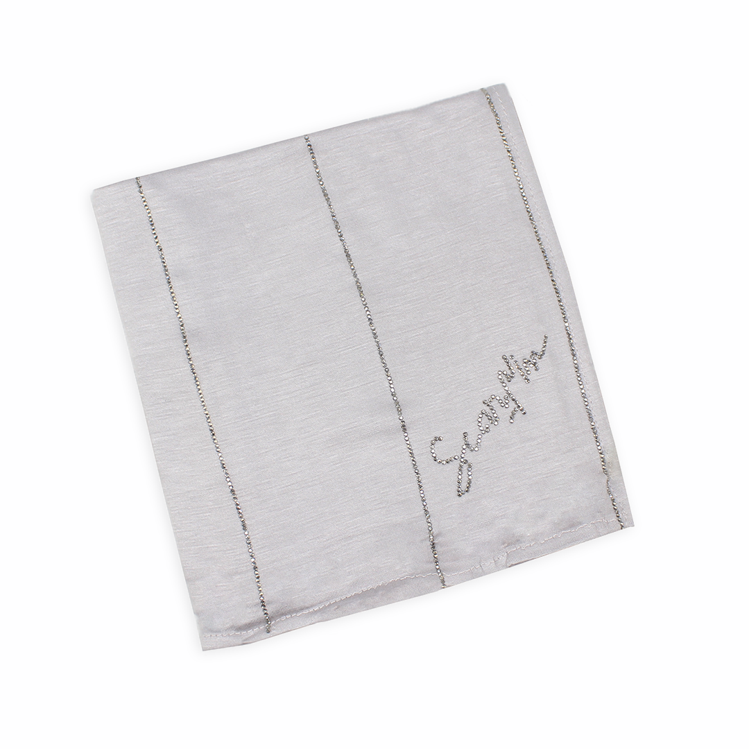 CHALE EMALY "STRASS LINES" - Gris miroir