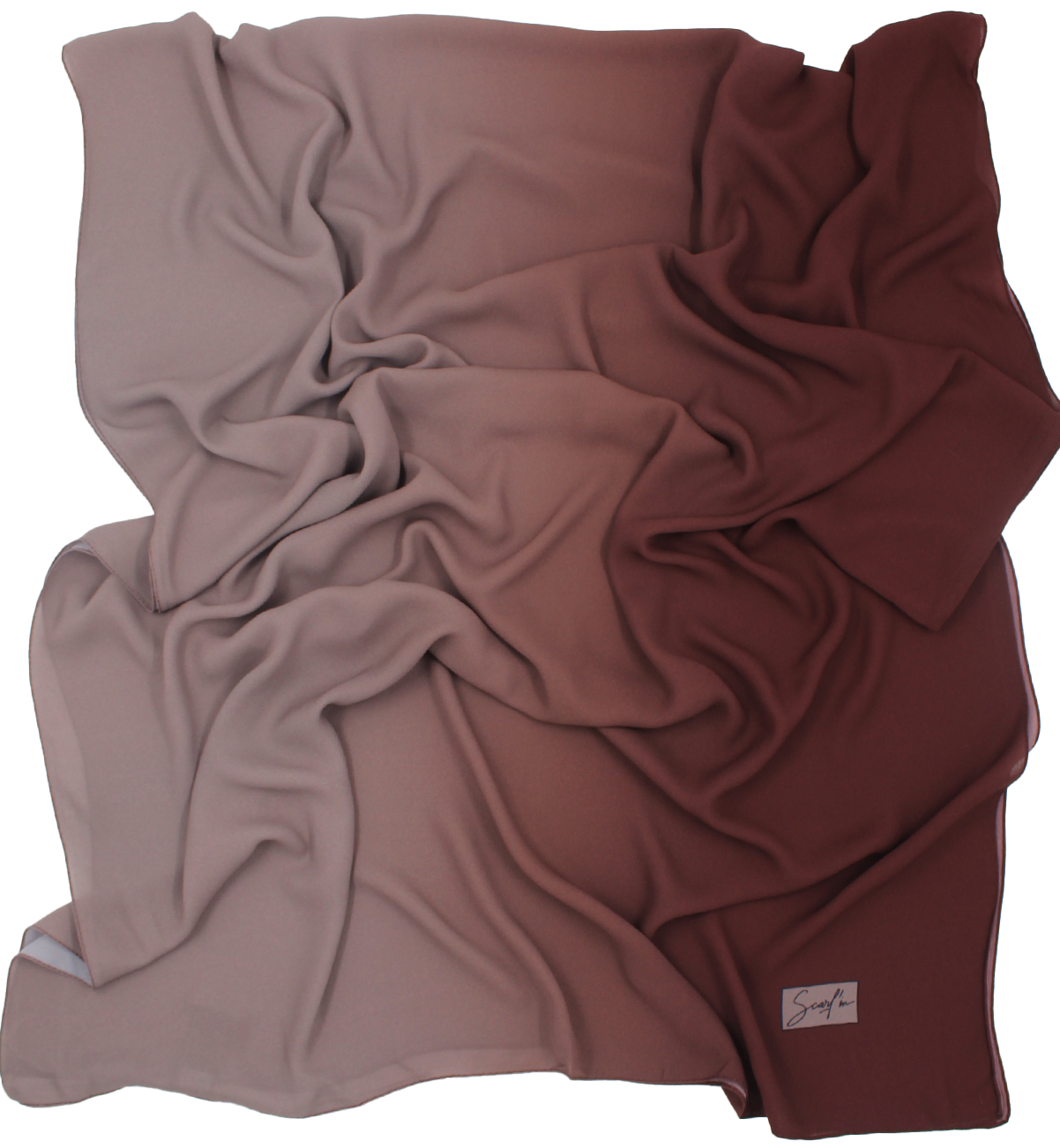 CHALE YAOMY® DÉGRADÉ - G42 Bordeaux to taupe