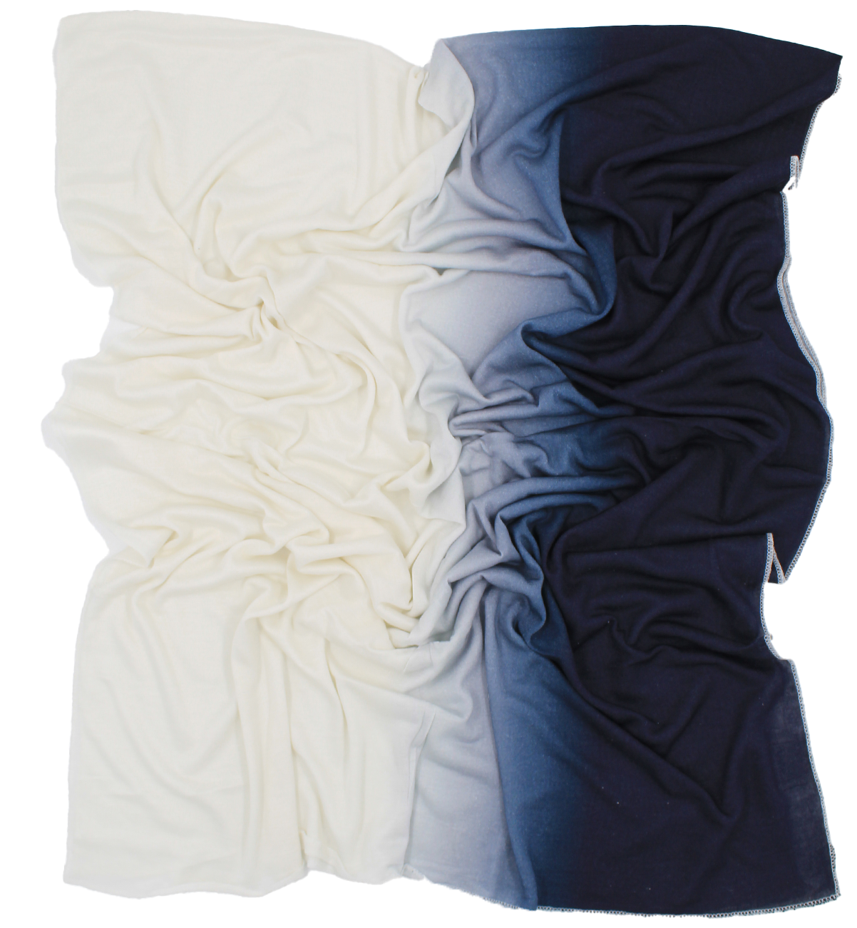 CHÂLE EMALY® dégradé - Marine to blanc