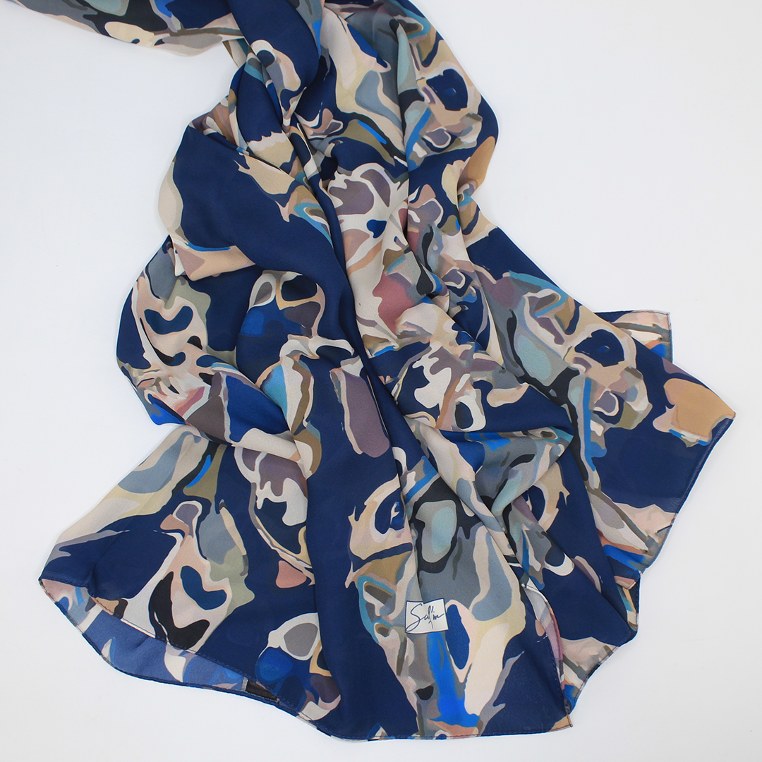 CHÂLE YAOMY® "LIYANA" - Bleu