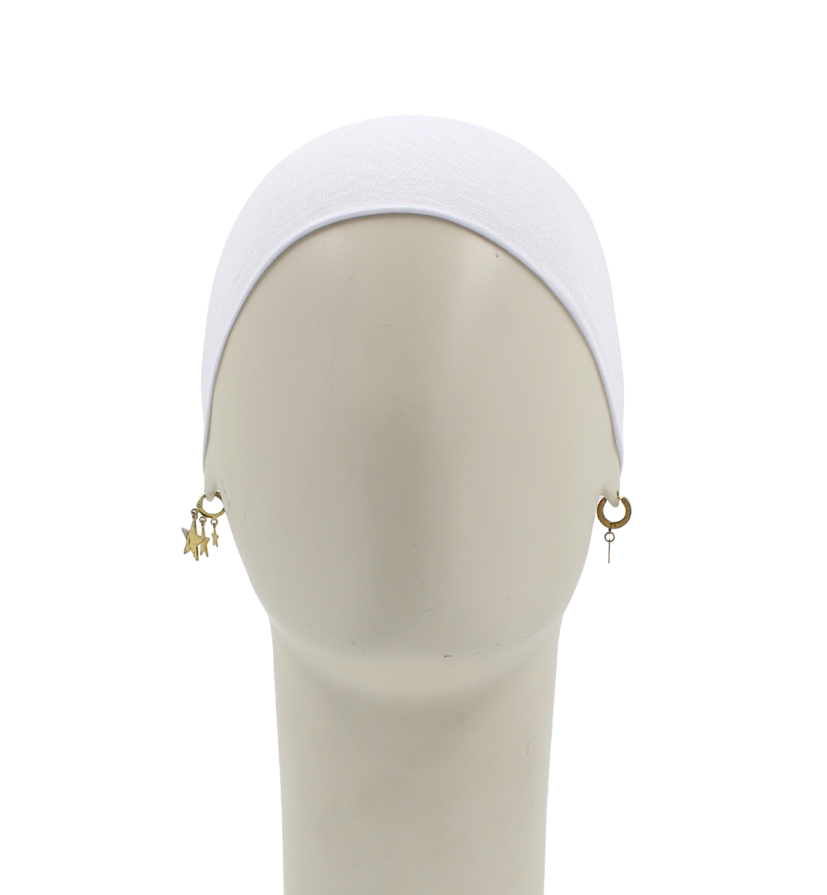 Bonnet Mi-tulle - Blanc