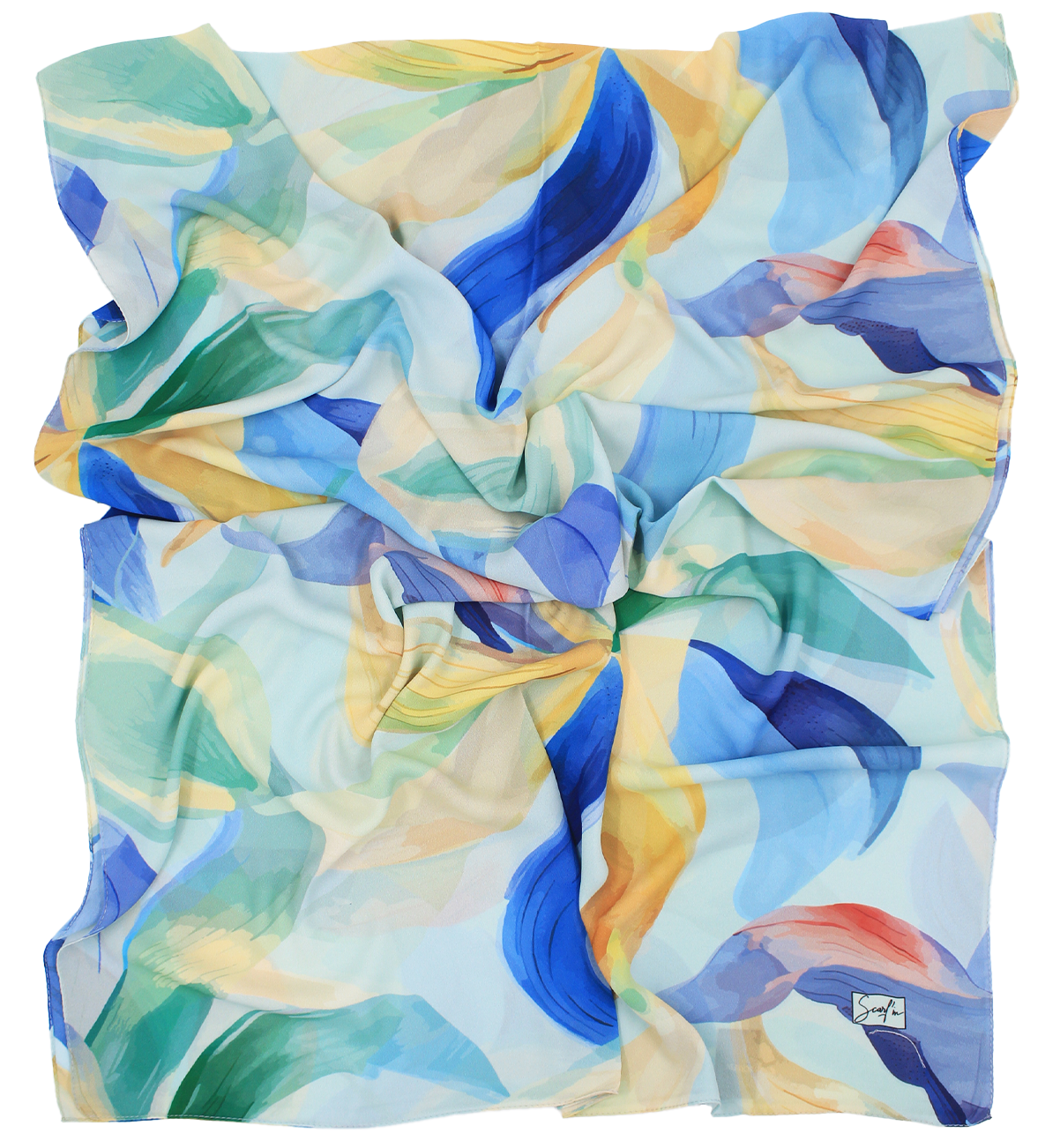 CHÂLE YAOMY® "PETALS" - Bleu