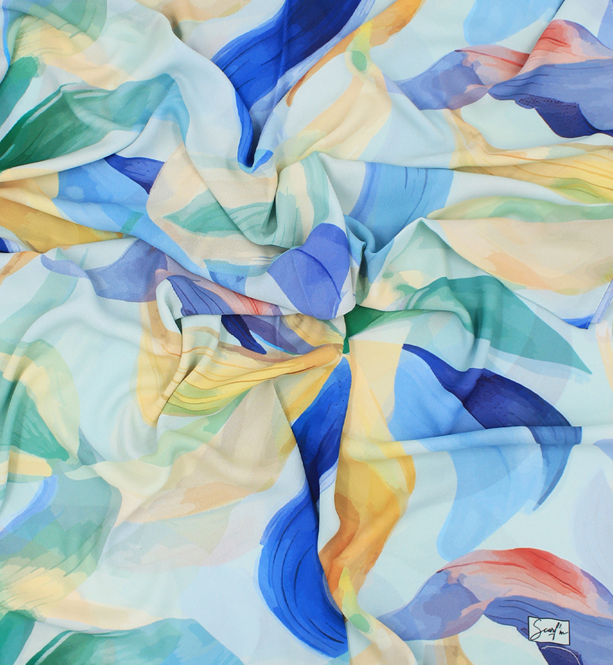 CHÂLE YAOMY® "PETALS" - Bleu