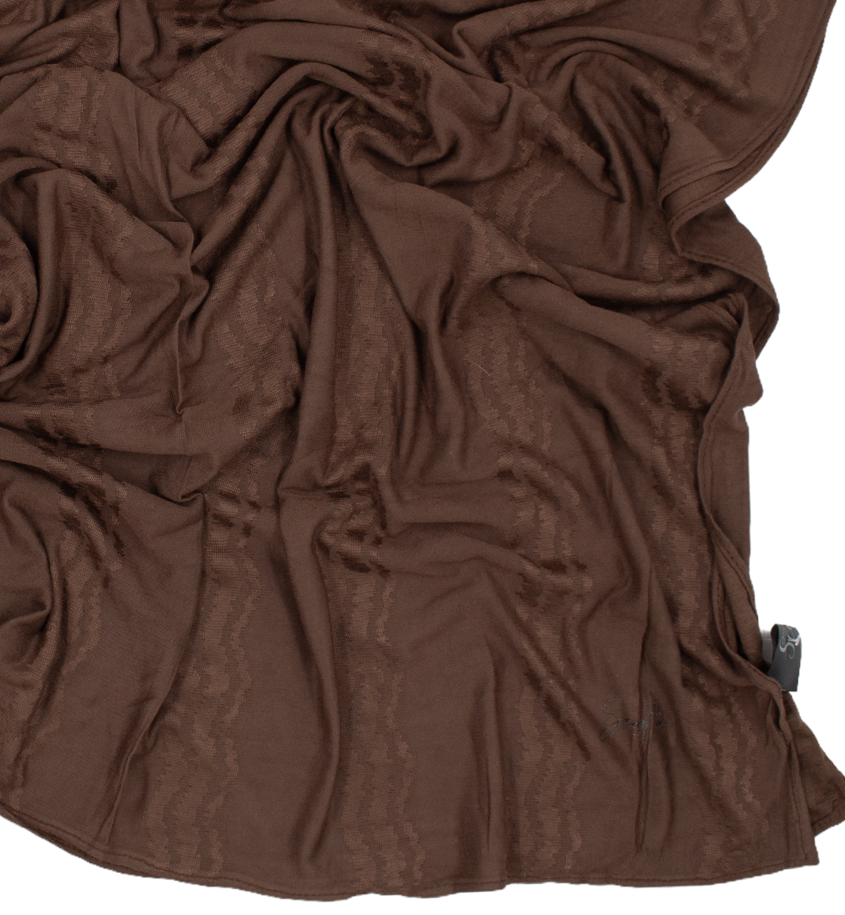 CHÂLE EMALY® "WAVE" - Marron glacé