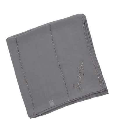 CHALE "CHIFFON STRASS" 8 lines -Gris