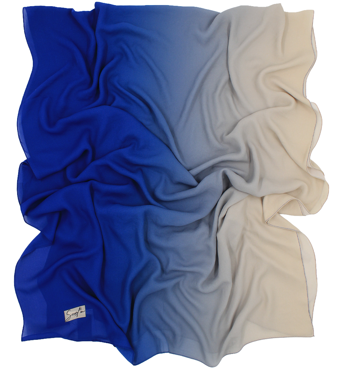 CHALE YAOMY® DÉGRADÉ - Bleu roi to beige