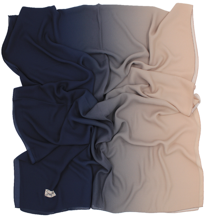 CHALE YAOMY® DÉGRADÉ - Bleu nuit to nude