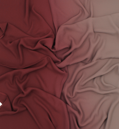 CHALE YAOMY® DÉGRADÉ - Bordeaux to taupe