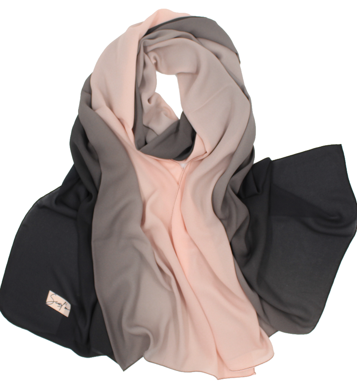 CHALE YAOMY® DÉGRADÉ - Noir to rose