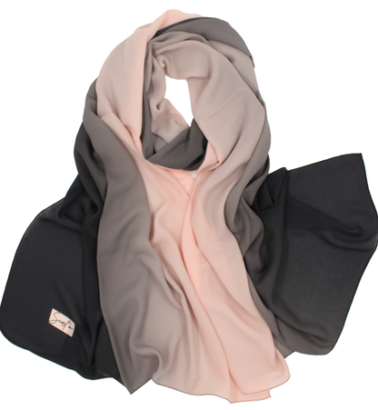 CHALE YAOMY® DÉGRADÉ - Noir to rose