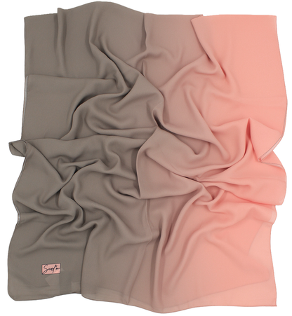 CHALE YAOMY® DÉGRADÉ - Mocha to rose