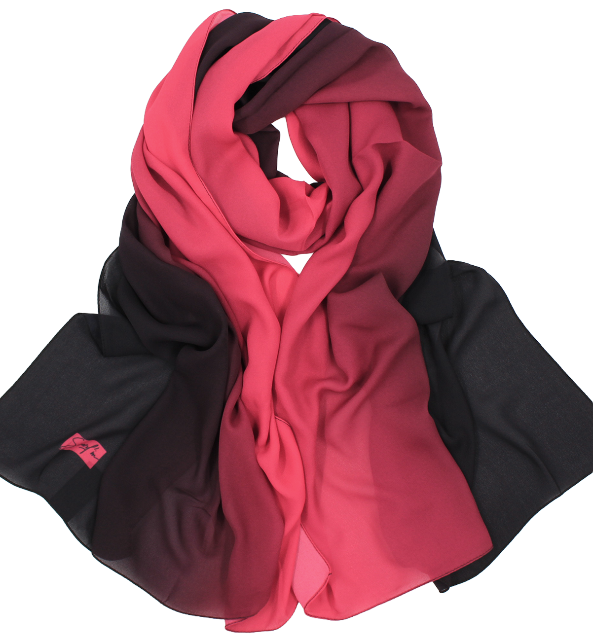 CHALE YAOMY® DÉGRADÉ - Noir to fuschia