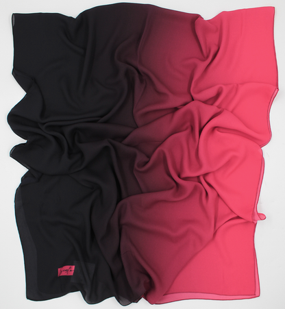 CHALE YAOMY® DÉGRADÉ - Noir to fuschia