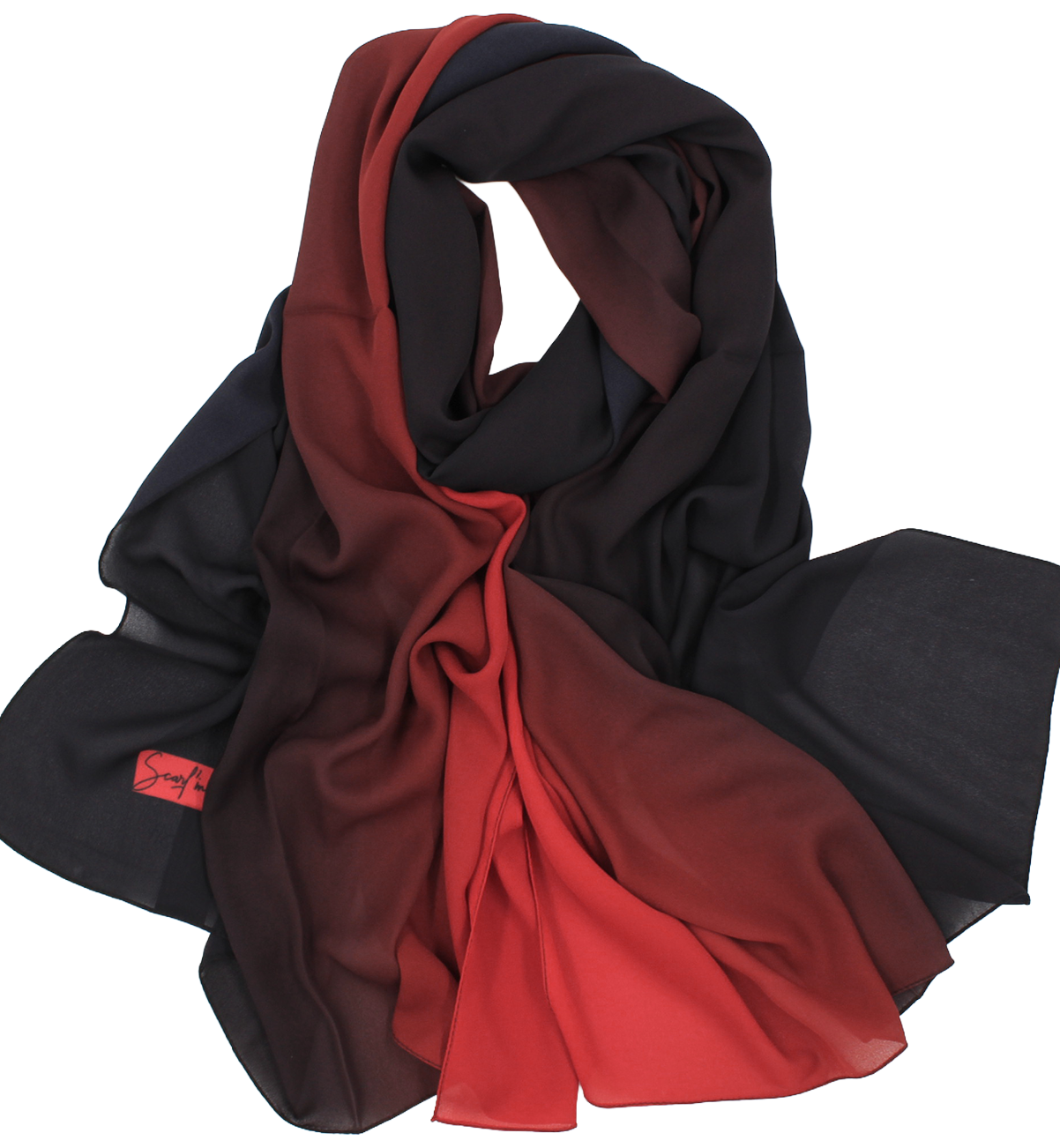 CHALE YAOMY® DÉGRADÉ - Noir to rouge