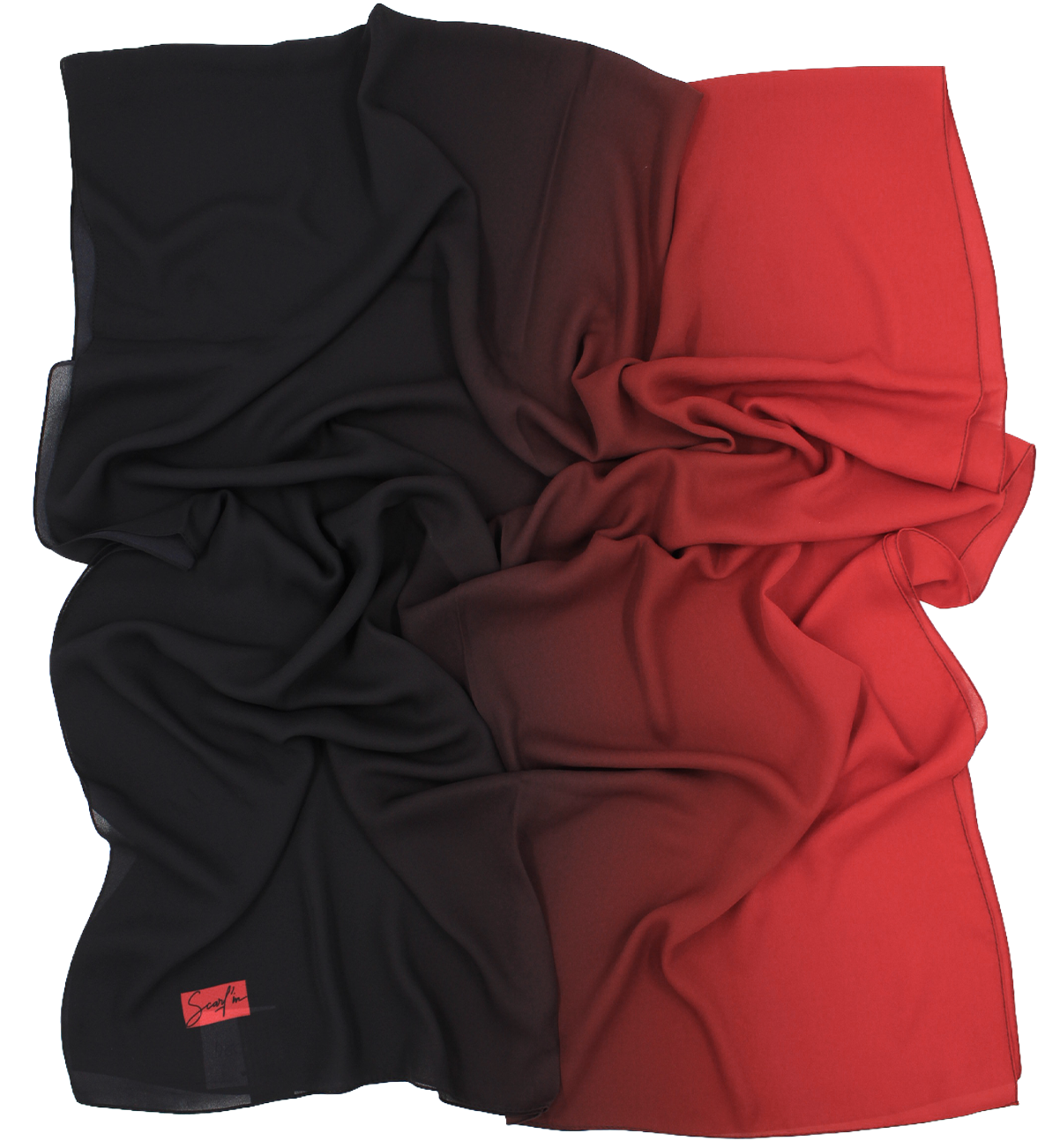 CHALE YAOMY® DÉGRADÉ - Noir to rouge