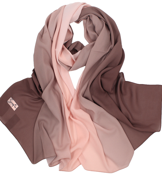 CHALE YAOMY® DÉGRADÉ - Taupe to rose