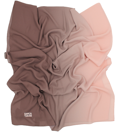 CHALE YAOMY® DÉGRADÉ - Taupe to rose