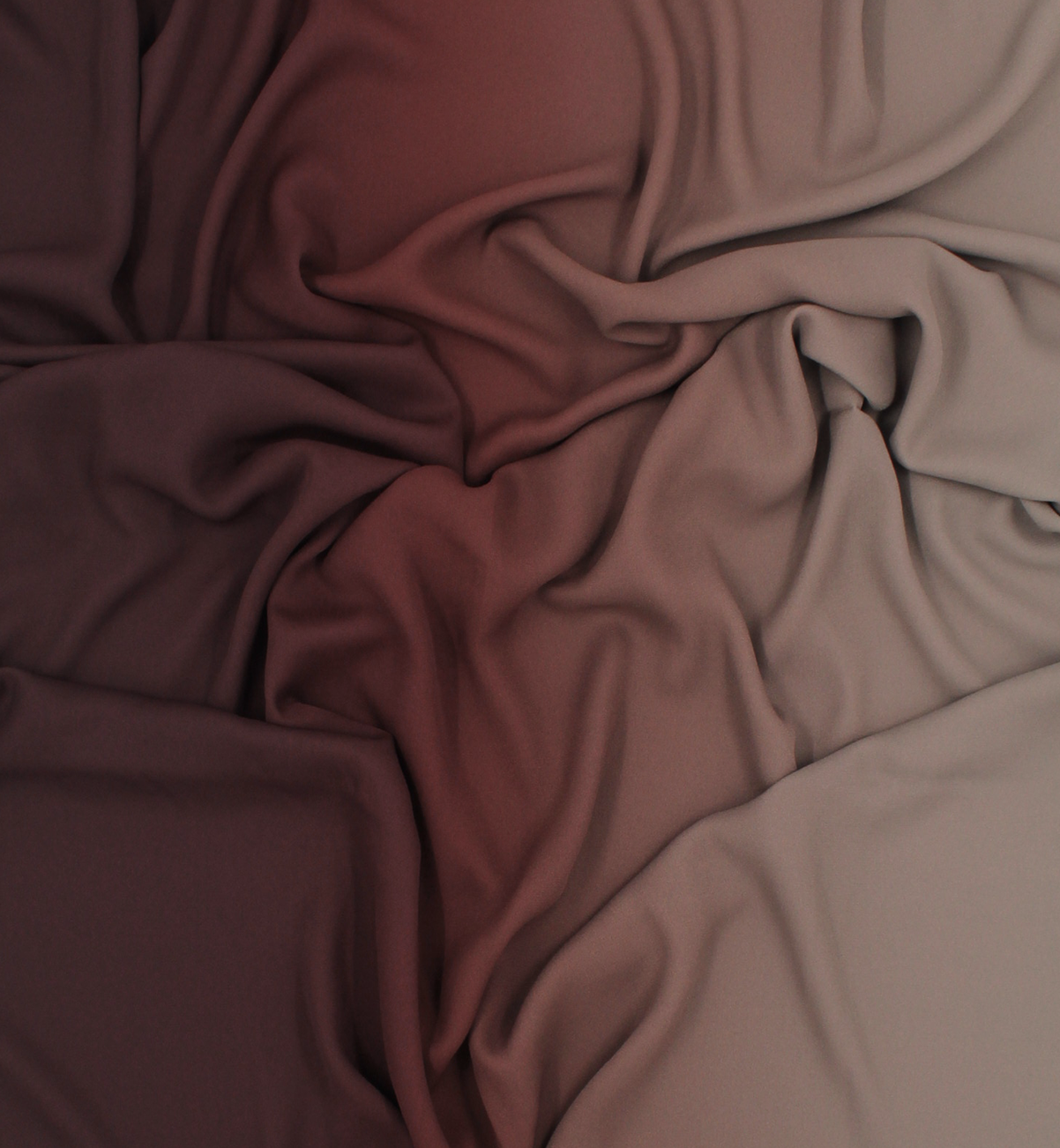 CHALE YAOMY® DÉGRADÉ - Burgundy to taupe