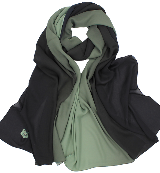 CHALE YAOMY® DÉGRADÉ - Noir to vert