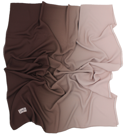 CHALE YAOMY® DÉGRADÉ - Chocolat to rose nude