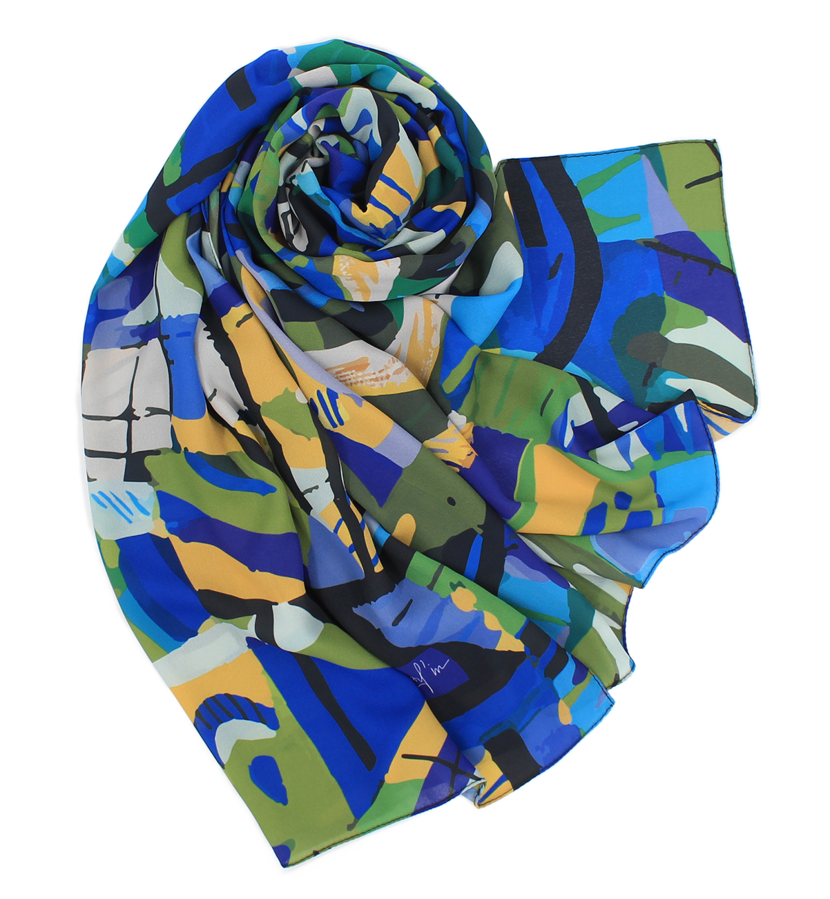 CHÂLE YAOMY® "DIWA" - Bleu