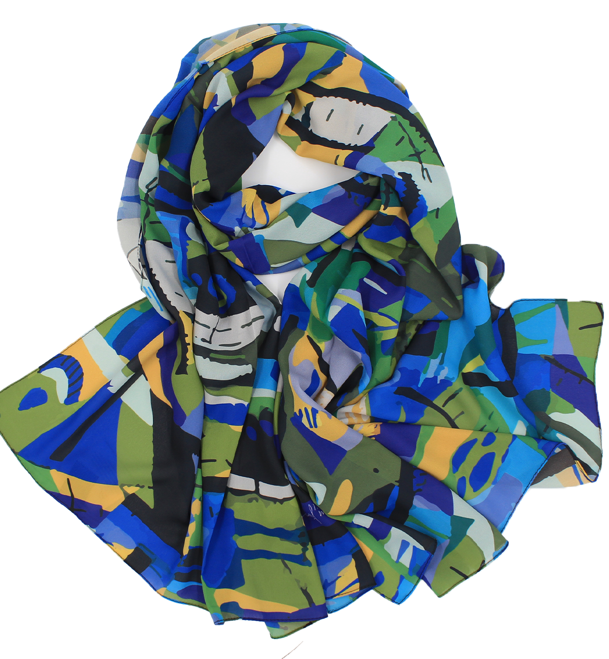 CHÂLE YAOMY® "DIWA" - Bleu