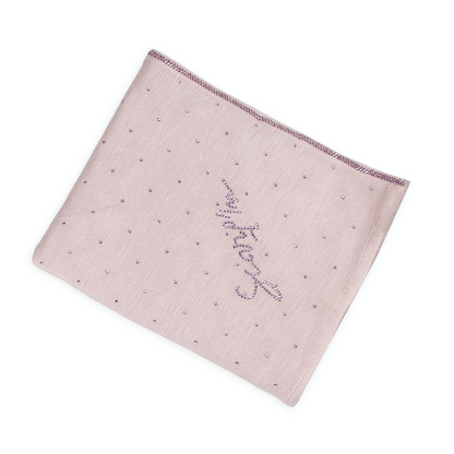CHALE EMALY "STRASS DOTS" - Rose cendré