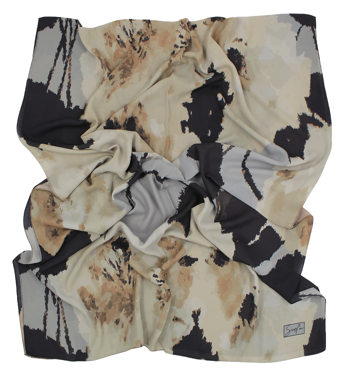 CHALE YAOMY® "FLORAL" - Grisé