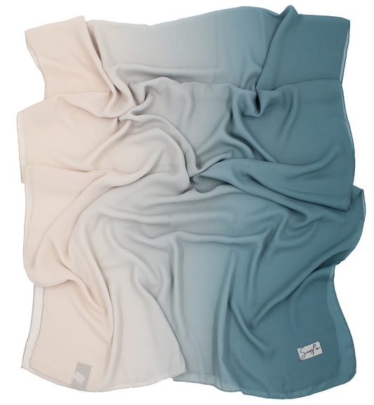 CHALE YAOMY® DÉGRADÉ - Vert to beige
