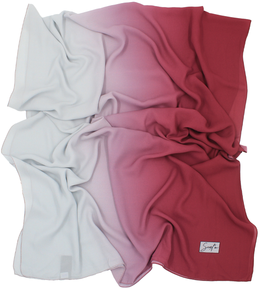 CHALE YAOMY® DÉGRADÉ - G17 Fuchsia to gris clair