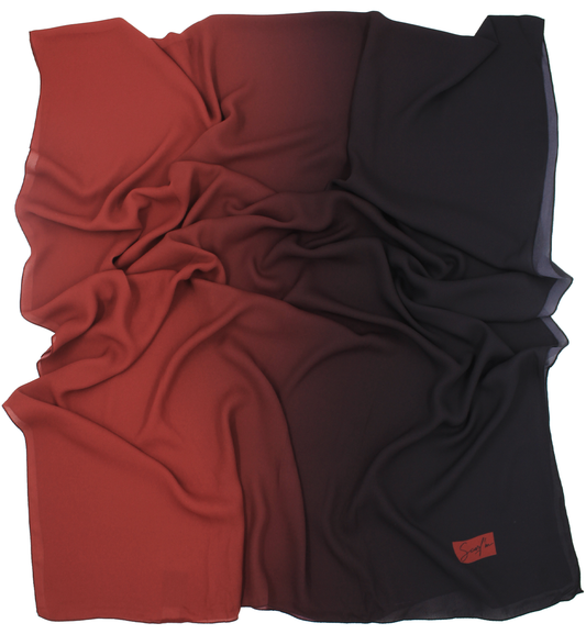 CHALE YAOMY® DÉGRADÉ - G28 Bordeaux to noir