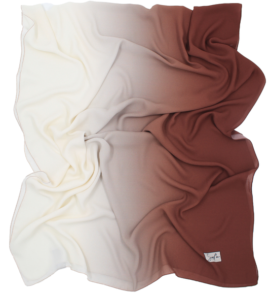 CHALE YAOMY® DÉGRADÉ - G29 Brique to écru