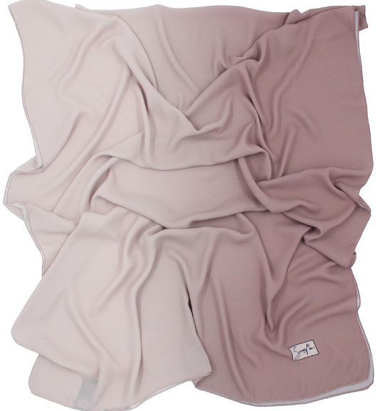 CHALE YAOMY® DÉGRADÉ - G30 Vieux rose to poudré