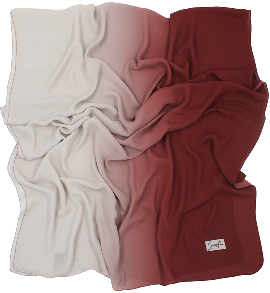 CHALE YAOMY® DÉGRADÉ - G31 Bordeaux to beige