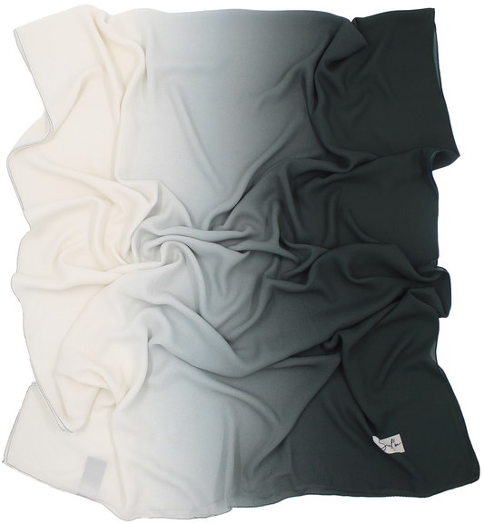 CHALE YAOMY® DÉGRADÉ - G35 Vert royal to écru