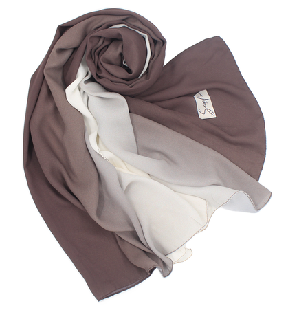 CHALE YAOMY® DÉGRADÉ - G37 Chocolat to écru