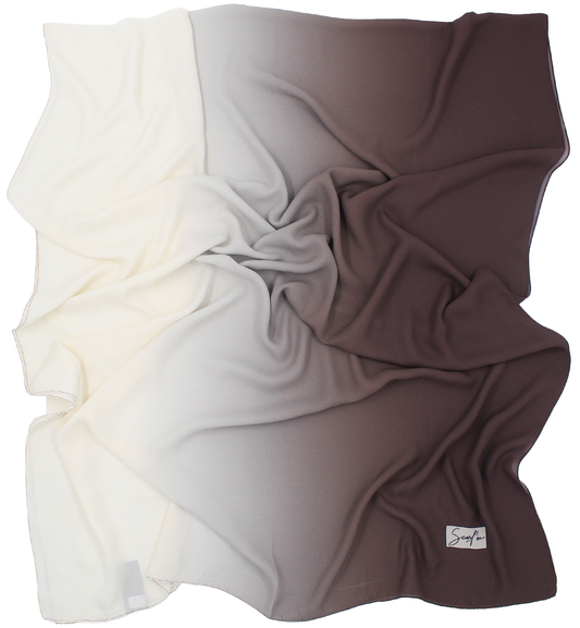 CHALE YAOMY® DÉGRADÉ - G37 Chocolat to écru