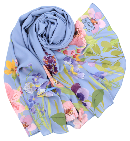 Châle YAOMY® "Gardenia" - Ciel