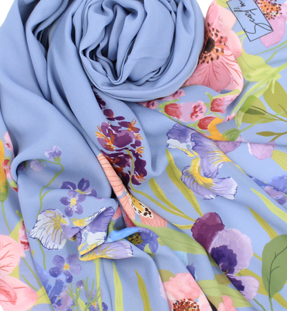 Châle YAOMY® "Gardenia" - Ciel
