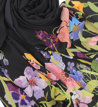 Châle YAOMY® "Gardenia" - Noir